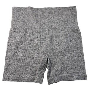 Colsie Womens Heathered Gray High Waisted Seamless Ribbed Lounge Shorts Size M